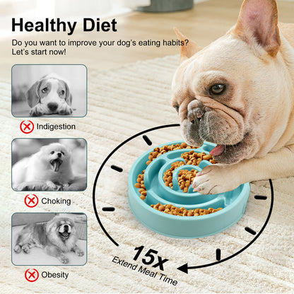 Slow Feeder Dog Bowls- Silicone Dog Puzzle Feeder Bowl