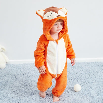 Baby Rompers Winter Kigurumi Lion Costume For Girls Boys Toddler Animal Jumpsuit Infant Clothes Pyjamas Kids Overalls ropa bebes - PetsDzign