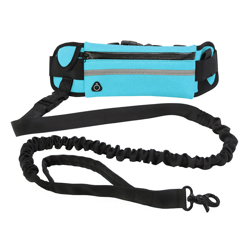 Handsfree Bungee Dog Leash- Running-Up To 180lbs Large Dogs- Phone Pocket And Water Bottle Holder