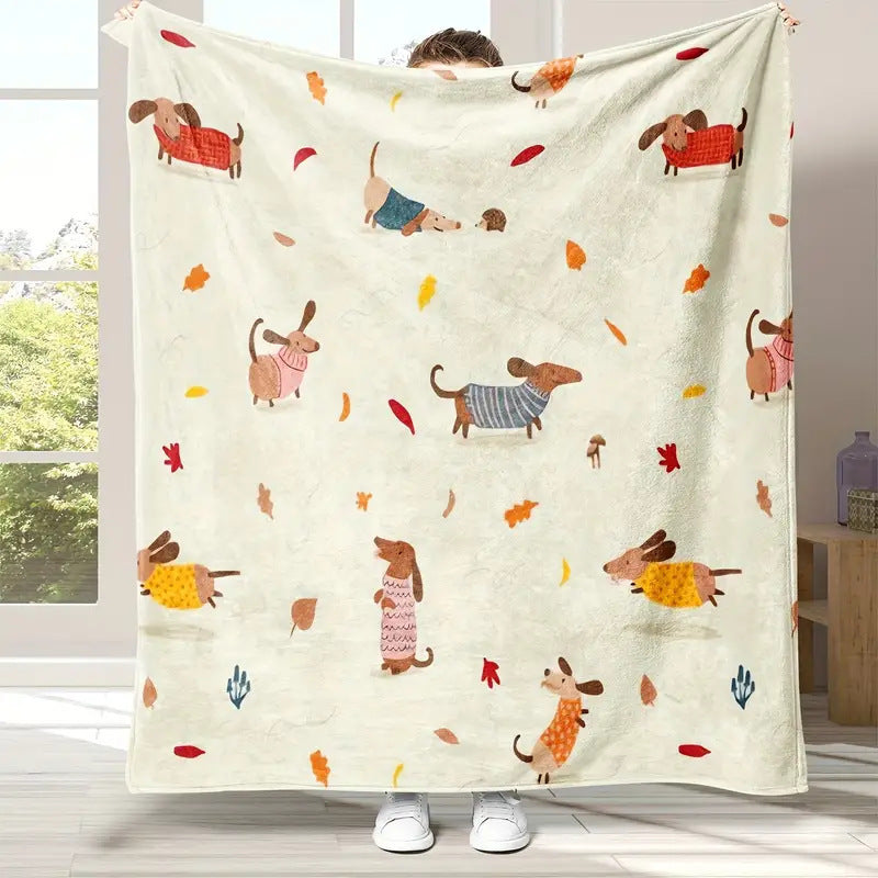 Dachshund Blanket Flannel  Cover Blanket