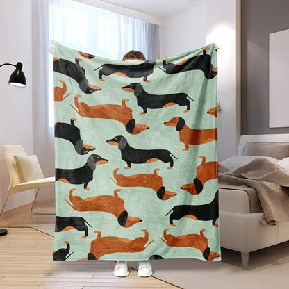 Dachshund Blanket Flannel  Cover Blanket