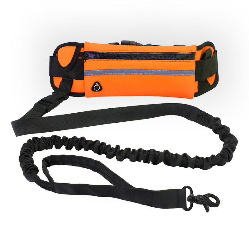 Handsfree Bungee Dog Leash- Running-Up To 180lbs Large Dogs- Phone Pocket And Water Bottle Holder