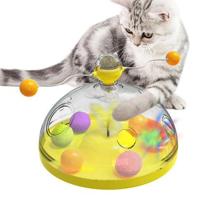 Cat Windmill Mint Toy Funny Cat Treasure Box Toy - PetsDzign