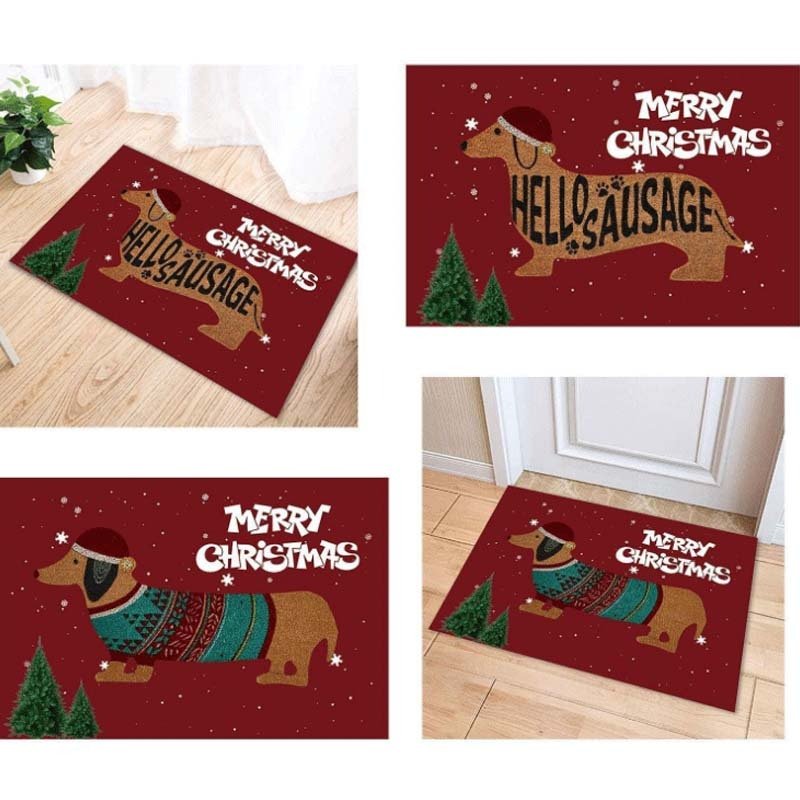 Christmas Dachshund Sausage Dog Doormat - PetsDzign