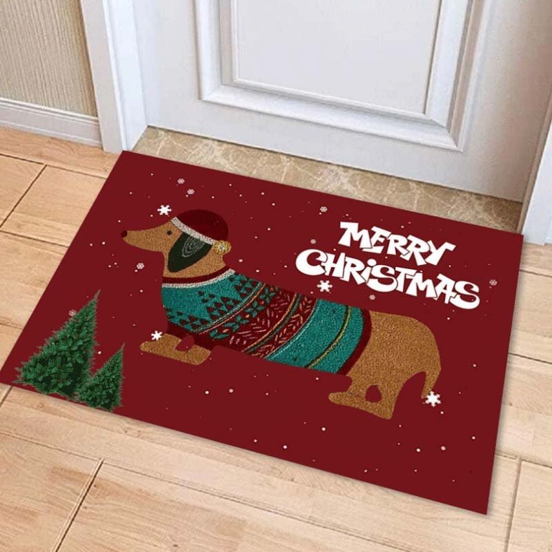 Christmas Dachshund Sausage Dog Doormat - PetsDzign