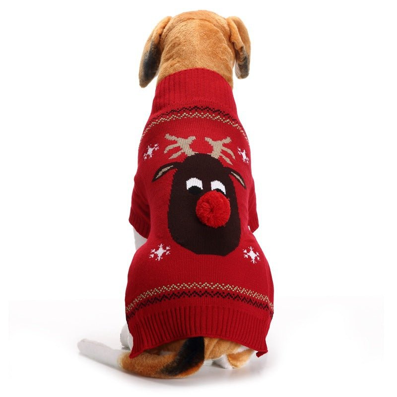 Christmas Pet Sweater - Winter Keep Warm Reindeer jerseys - PetsDzign