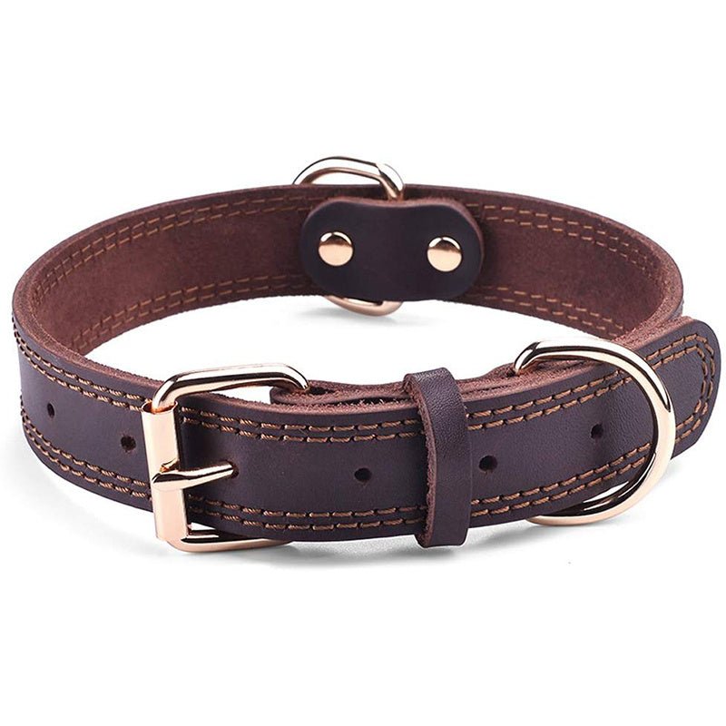 Cowhide dog collar - Two colours - PetsDzign