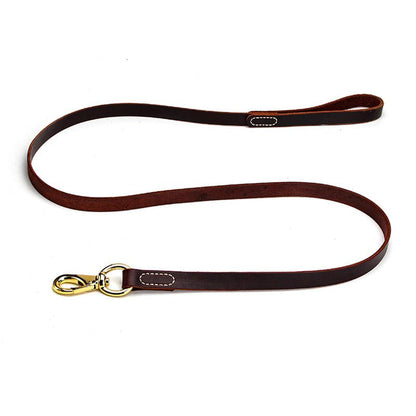 Cowhide - Leash Pet Supplies - For Walking Medium And Large Dogs - PetsDzign