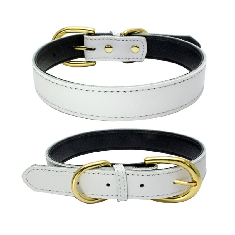 Cowhide pet collar - PetsDzign