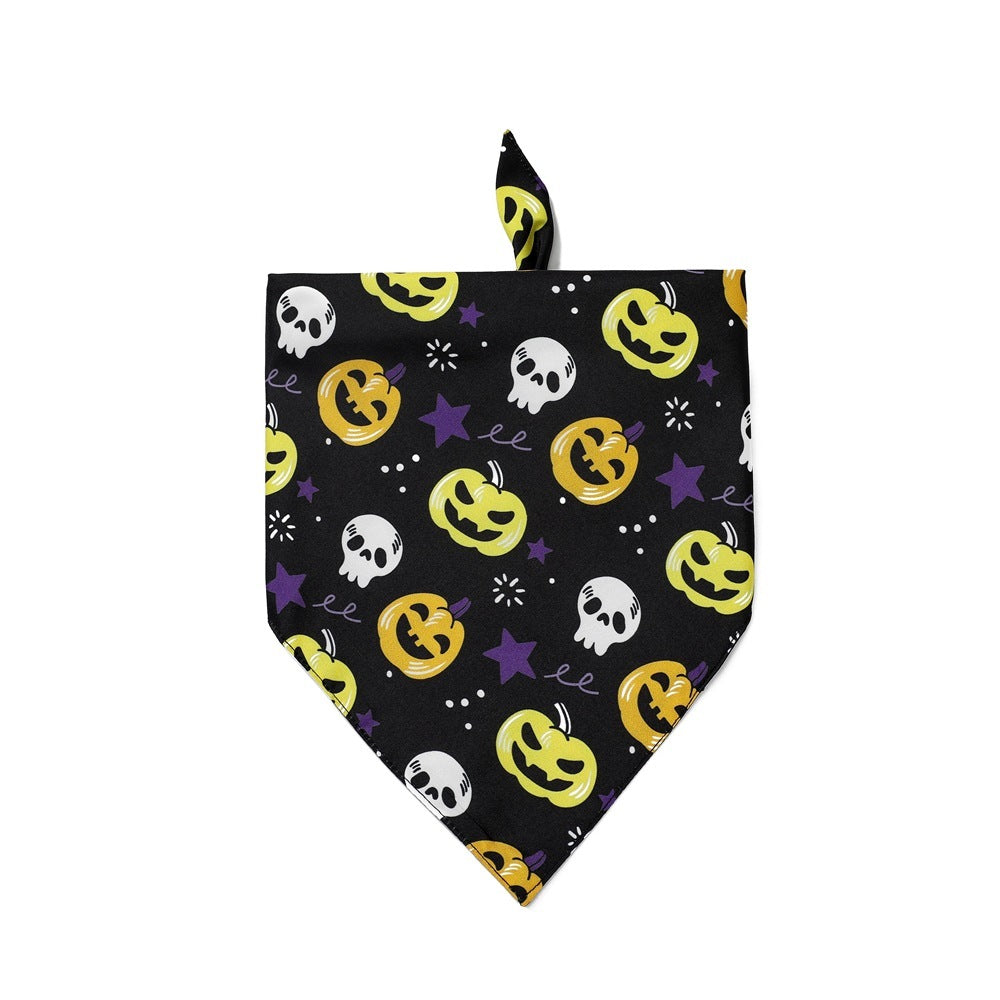 Halloween Style  Decorative Triangle Bib for Dogs and Cats -Spooky Design for Halloween- Celebrations Great Pet Accessories