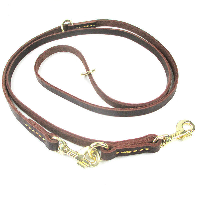 Double Copper Hook Multifunctional Dog Leash