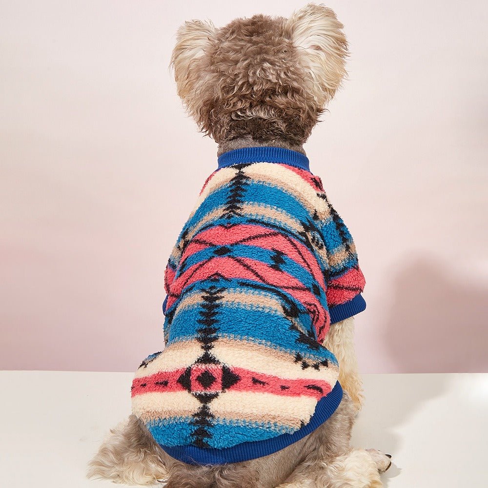 Dog Clothes Autumn And Winter - Cat Clothes - Cute Stripes - Plush Sweater - PetsDzign