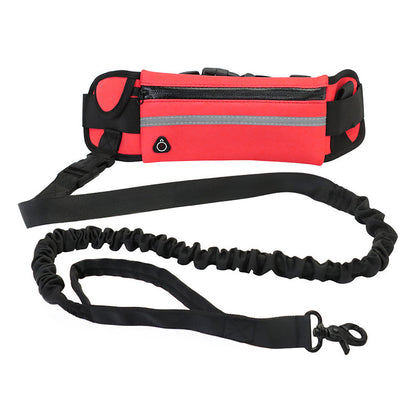 Handsfree Bungee Dog Leash- Running-Up To 180lbs Large Dogs- Phone Pocket And Water Bottle Holder