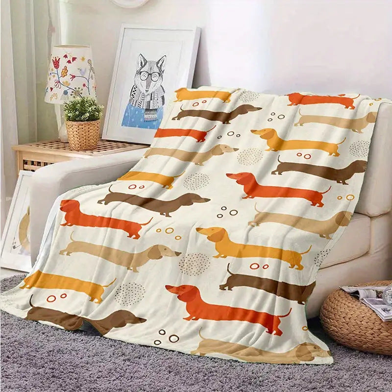 Dachshund Blanket Flannel  Cover Blanket