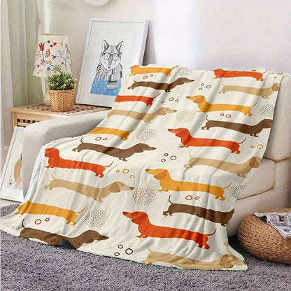 Dachshund Blanket Flannel  Cover Blanket