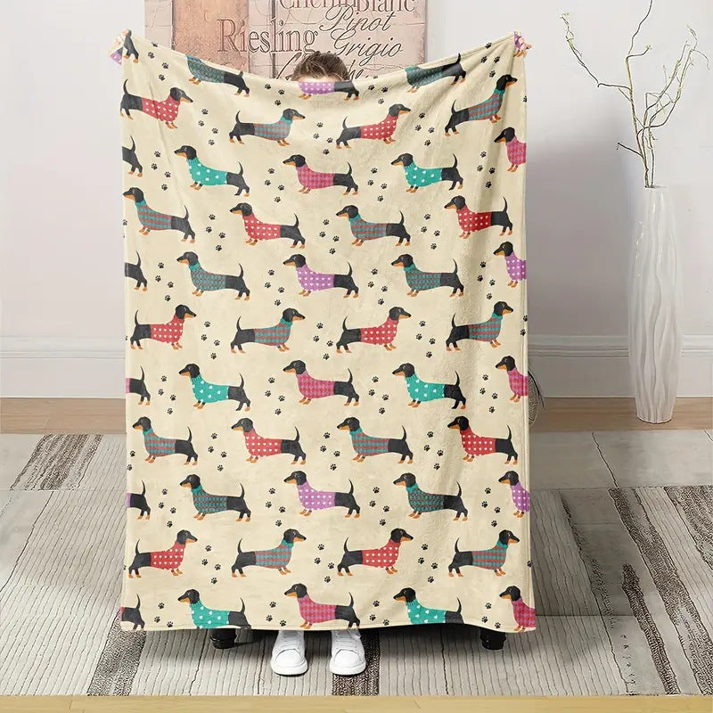 Dachshund Blanket Flannel  Cover Blanket