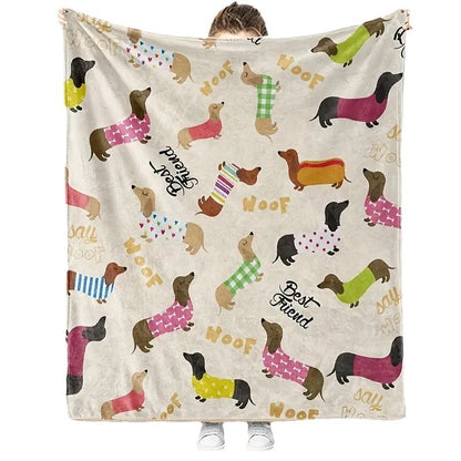 Dachshund Blanket Flannel  Cover Blanket