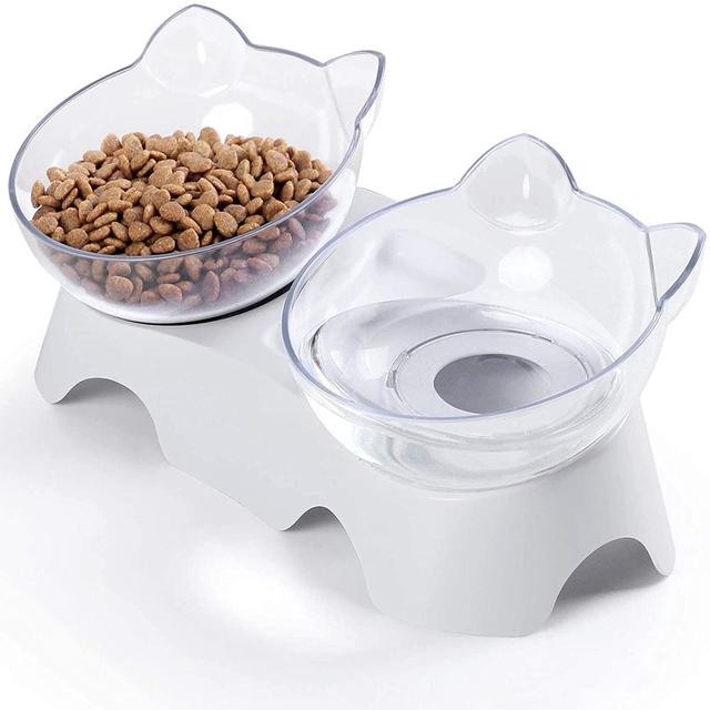 Pet Bowl Double Bowls Food Water Feeder con dispensador de agua automático