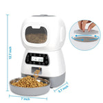 3.5 L Automatic intelligent Pet Food Dispenser, Stainless Steel Bowl.