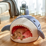 The Shark Pet Bed - Para gatos - Vem em duas cores diferentes - Ocean Bliss - Conforto aconchegante.